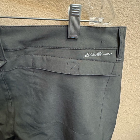 EDDIE BAUER Women's Ruched Capri Hiking Pants Size 12 Gray Travel Stretch - Picture 11 of 14